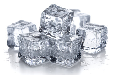 Sparkling Ice Cubes Melting Refreshing Coolness