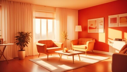 Fototapeta premium interior modern design room 3d