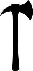 silhouette of an axe on a white background
