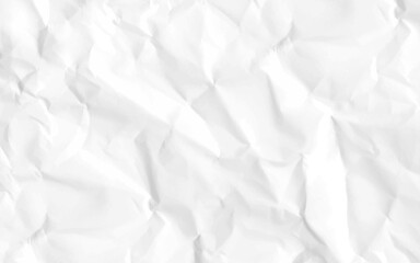Paper texture background, Crumpled paper. White creased paper. Paper texture Crumpled White. Top view.