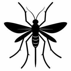 Clean and Bold Mosquito Silhouette
