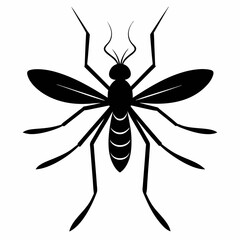 Clean and Bold Mosquito Silhouette