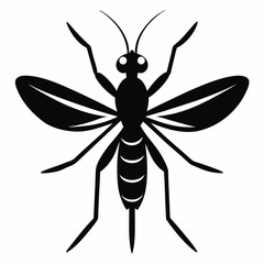 Clean and Bold Mosquito Silhouette
