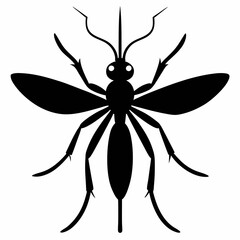 Clean and Bold Mosquito Silhouette