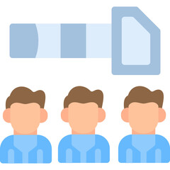 Fototapeta premium Team Building Flat Icon