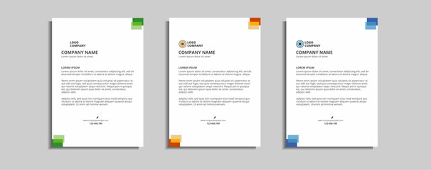 modern corporate letterhead template design