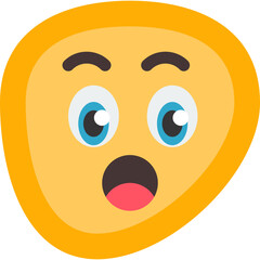 Surprised Face Flat Icon