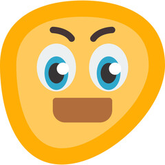 Relieved Face Flat Icon