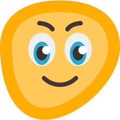 Proud Face Flat Icon