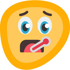 Sick Face Flat Icon