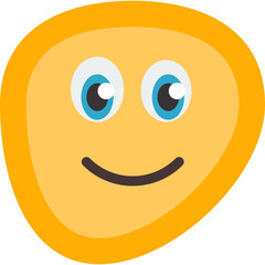 Fototapeta premium Happy Face Flat Icon