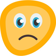 Sad Face Flat Icon
