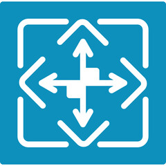 Perpendicular Icon Flat Icon