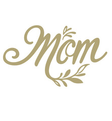 vector illustration of mom with plant flourish