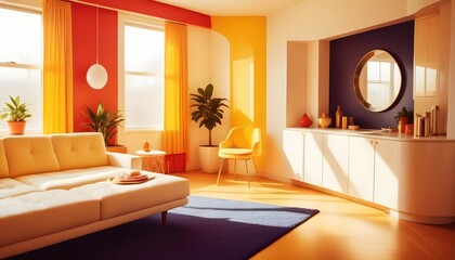 interior modern design room 3d