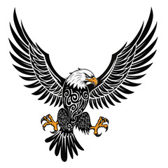 Obraz premium Tribal eagle design soaring with detailed feathers 