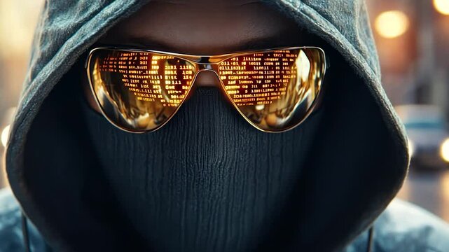 Mysterious figure in hooded cloak