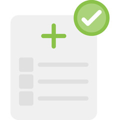 Obraz premium Surgery Checklist Flat Icon