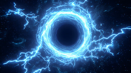 Ultra-Realistic Glowing Electrical Spiral with Fractal Lightning and Cinematic Depth