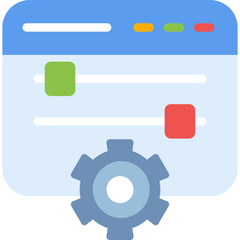 Fototapeta premium Hosting Control Panel Flat Icon