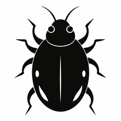 Clean and Bold Sea Ladybug Silhouette