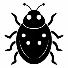 Clean and Bold Sea Ladybug Silhouette