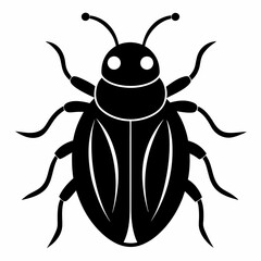 Clean and Bold Sea Ladybug Silhouette