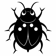 Clean and Bold Sea Ladybug Silhouette