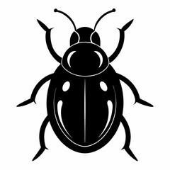 Clean and Bold Sea Ladybug Silhouette