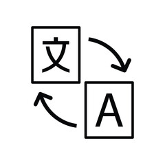 translation icon , template, flat, design, vector, illustrations, education, style, trendy, collections