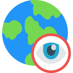 Global Perspective Flat Icon