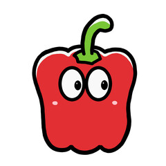 ポップでかわいい赤パプリカ