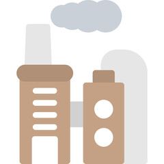 Industrial Plant Flat Icon