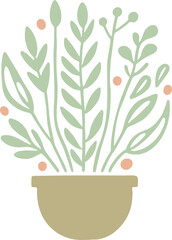 vector illustration of a plant in a pot