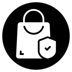 shopping bag glyph icon