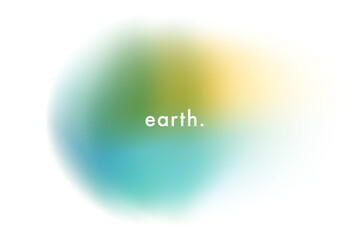 Abstract light blue blurred earth gradient background. Blurry blue and green color circle gradient shape. Vector soft fresh air backdrop. Aura gradation circle. Iridescent color