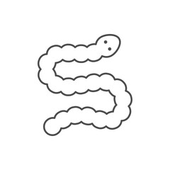 Worm or earthworm line icon