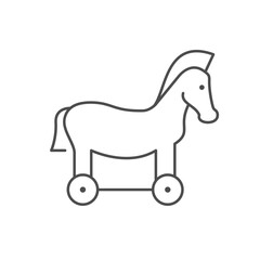 Rocking horse line outline icon