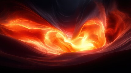 Fototapeta premium Abstract fiery vortex in dark space