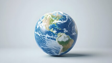 Fototapeta premium 3D Rendering of Planet Earth Illustrating Global Environment and Sustainability