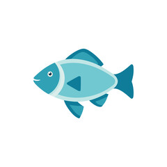 fish Vector Illustration,Simple fish Character for decor.