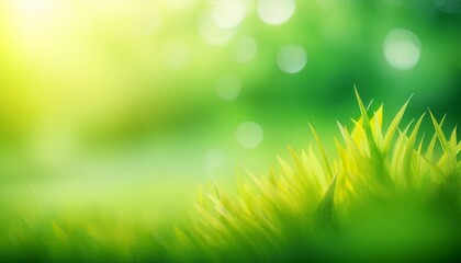 Obraz premium spring green smooth gradient blurred abstract background fresh green yellow background copy space