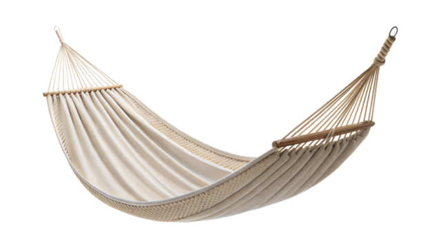 White hammock isolated on transparent background. Png