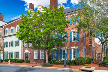 Modern brick townhomes near the waterfront in Annapolis MD.
