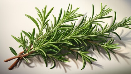 Fototapeta premium fresh rosemary sprig illustration