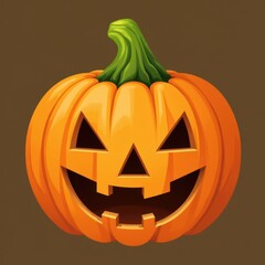 Jack-o'-lantern glowing warmly in a cozy autumn setting, ready for Halloween festivities and inviting spooky fun Generative AI