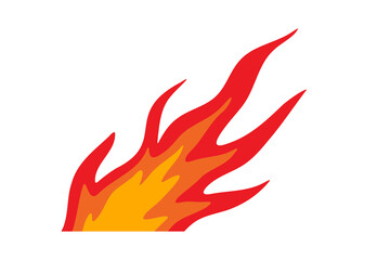 Fire flame isolated transparency background.