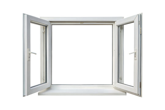 White window isolated on transparent background. Png