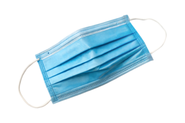 Medical mask isolated on transparent background. Png