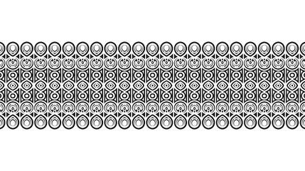 Flat ornament style ethnic seamless borders